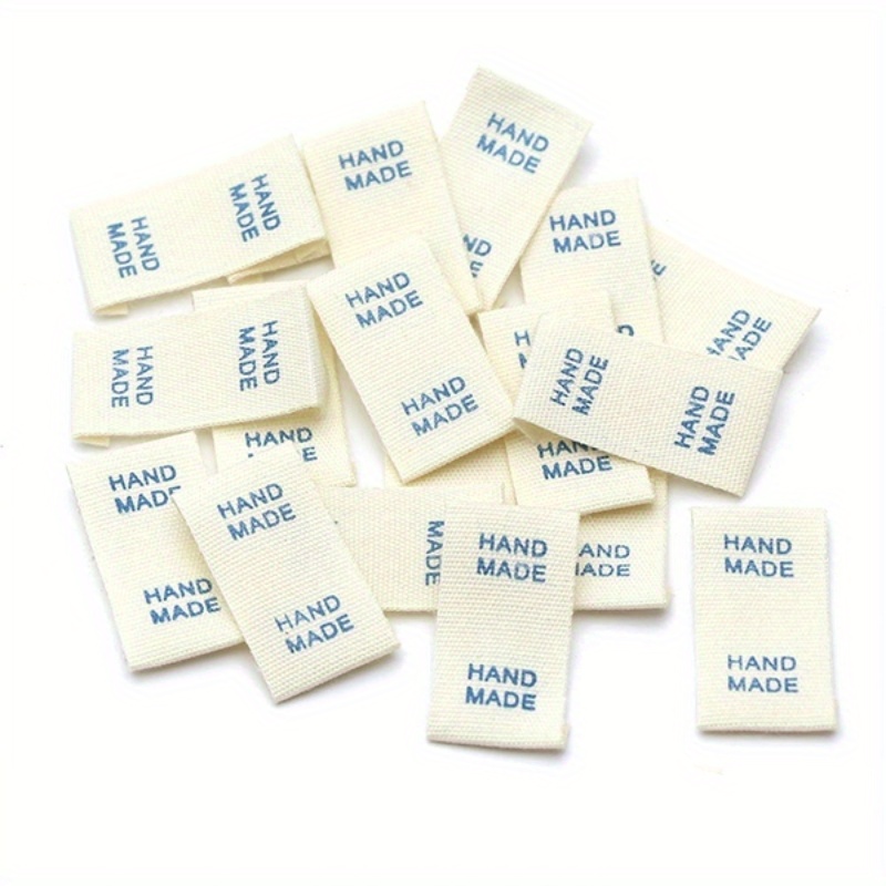 17Pcs Handmade Labels For Clothes Made With Cotton Tags Hand Made Label For  Diy Hats Knitting Tags Sewing Accessories