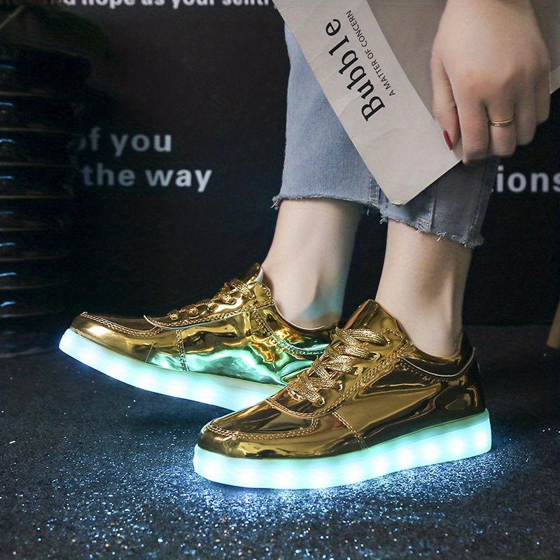 Girl Kid Boys Fiber Optic Led Shoes Usb Recharge Glowing Sneakers Light Up  Shoes