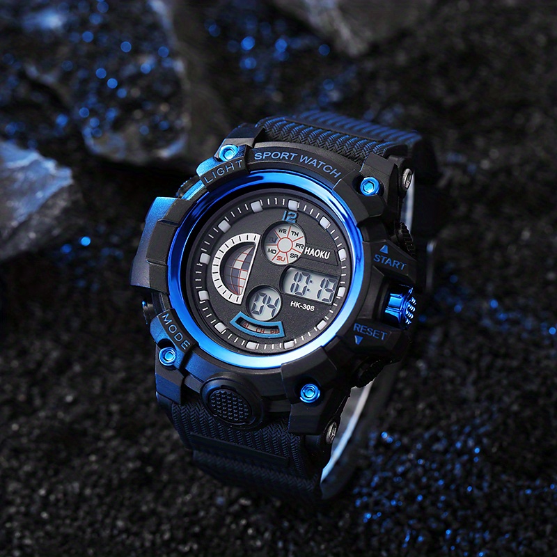 Trendy Electronic Sports Watch Multi Function Led Display Watch