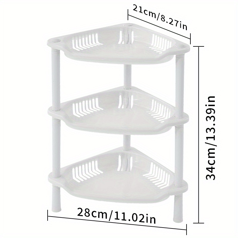 4 Tier Shower Caddy Organizer Shelf Standing, Plastic Floor