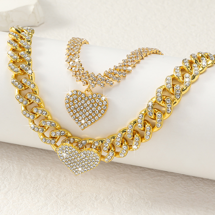 2pcs cuban chain anklet inlaid shiny rhinestone bling bling claw chain ankle bracelet hip hop style details 1