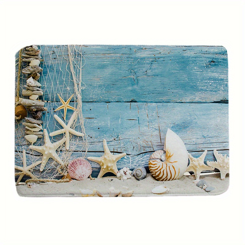 Beach Bathroom Rugs, Seashells Starfish Rubber Bathroom Mat Runner, Machine  Washable Fast Drying Bath Mats For Bathroom, Absorbent Bath Mat Beach Rug  For Door Bathtub Toilet - Temu