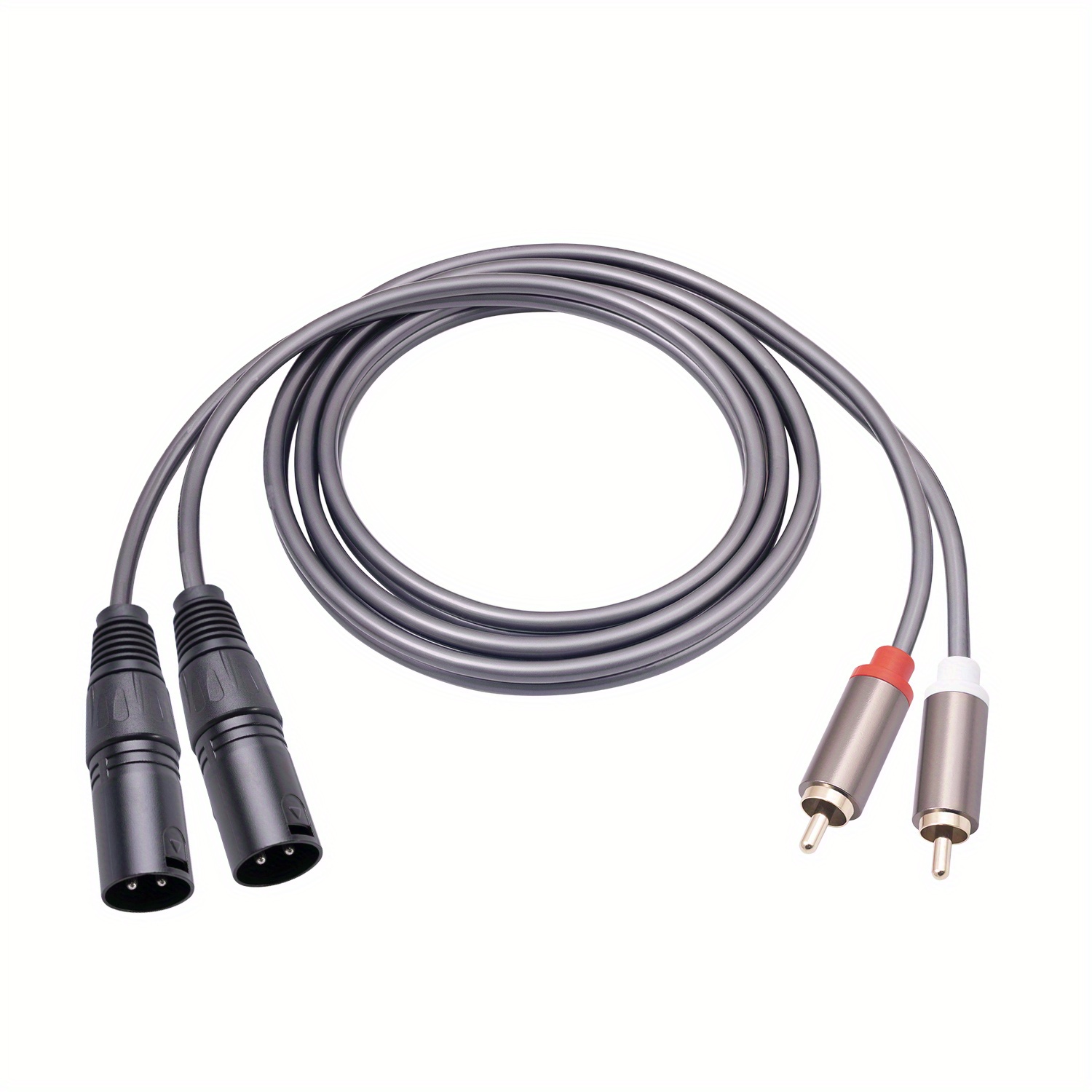 Rca Xlr Cable 2 Rca Male 2 Xlr Male Hifi Audio Cable Dual - Temu
