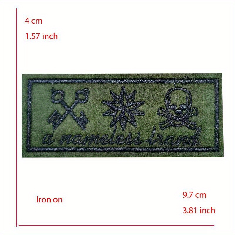 Gold Crown Skull Patches Embroidery Applique Fabric Patches Iron