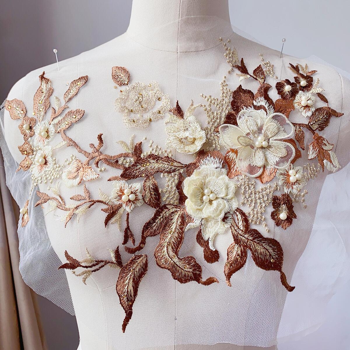 3D Embroidery Flower Appliqué