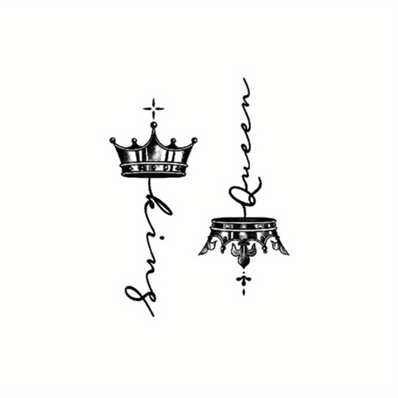Great King & Queen Crown Tattoo – Tattoo for a week