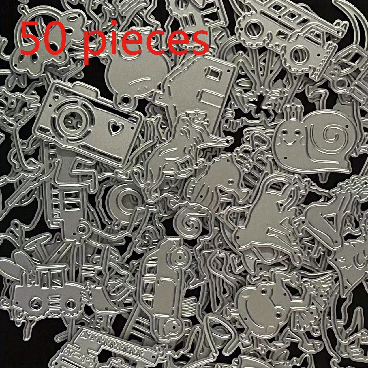 Image of Send 30-200 Metal Cutting Molds, Animal Flowers, Grass, And Lace Albums, Decorative Embossed Paper Cards, Handicraft Molds Size 20mmx25mm