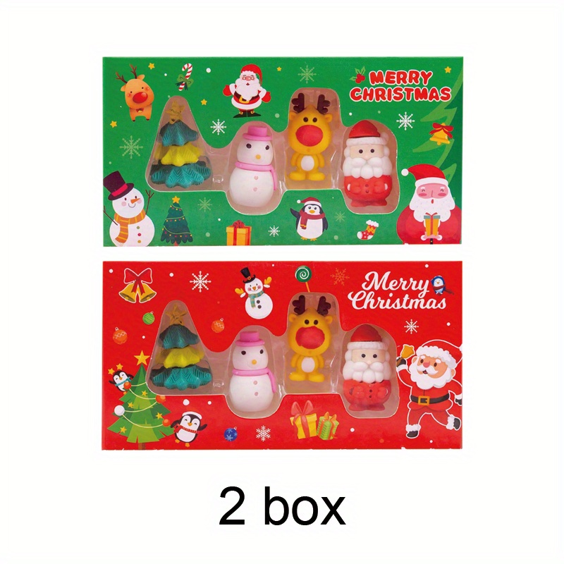 1 Box, Christmas Erasers, Learning Stationery Pencil Erasers