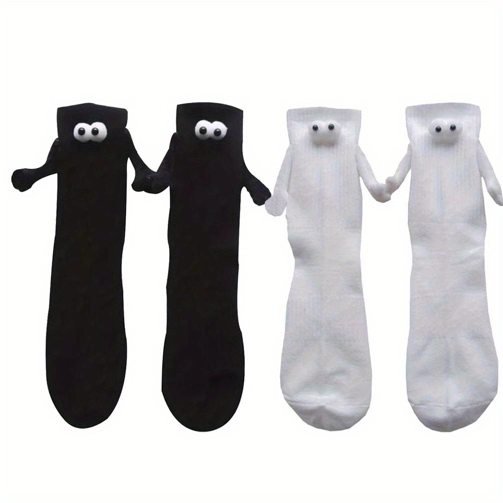 Couple Holding Hands Sweat-absorbing Cotton Socks