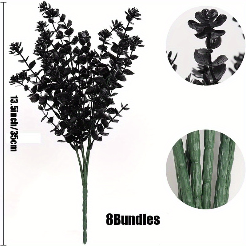 8 Bundles Artificial Flowers Outdoor Fake Plants Artificial Temu
