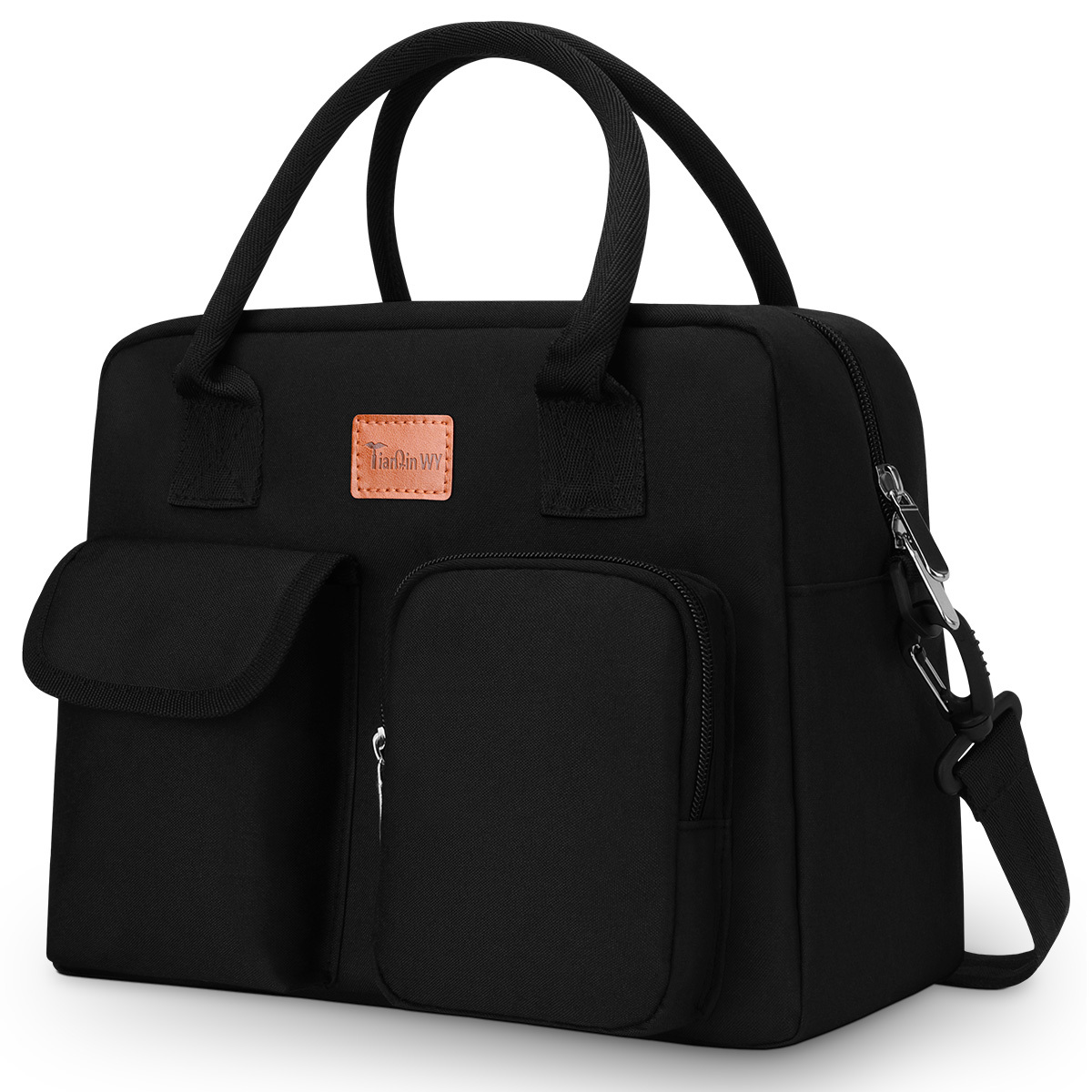 Temu – TEMU Wy Large Floral Insulated Backpack – Black Oxford Cloth, Non, Ideal For Camping & Outdoor Use, Camping Gear | Floral Pattern Backpack | Durable