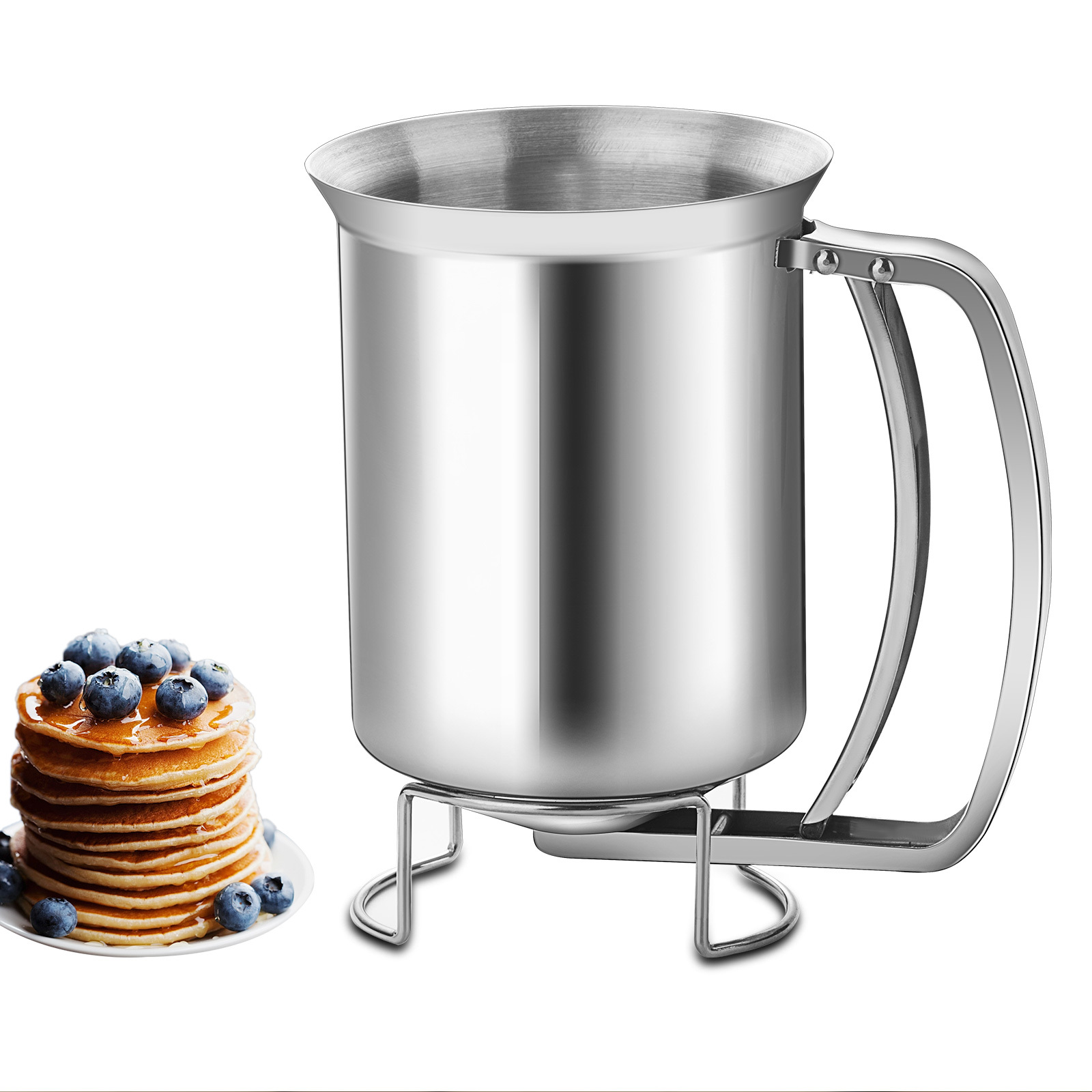 Stainless Steel Pancake Batter Dispenser, Funnel Dispenser With