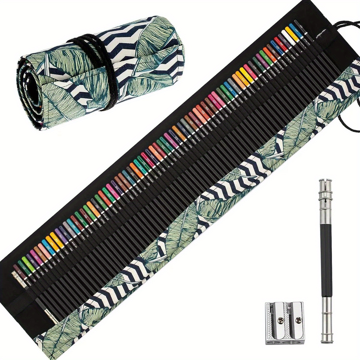 Colored Pencils for Adult Coloring Book,Set of 72 Colors,Zipper Slot Pencil  Case