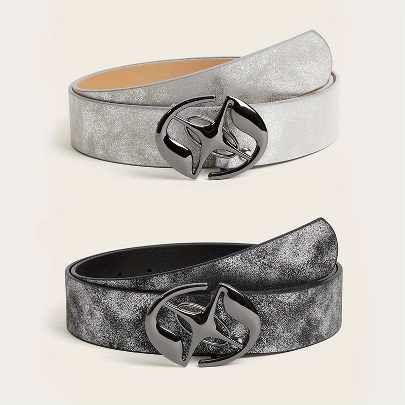 TEMU Y2k Waist Belt Two-piece Set Punk Style Waistband Two-piece Suit Top Dress Decoration Belt Pu Belt