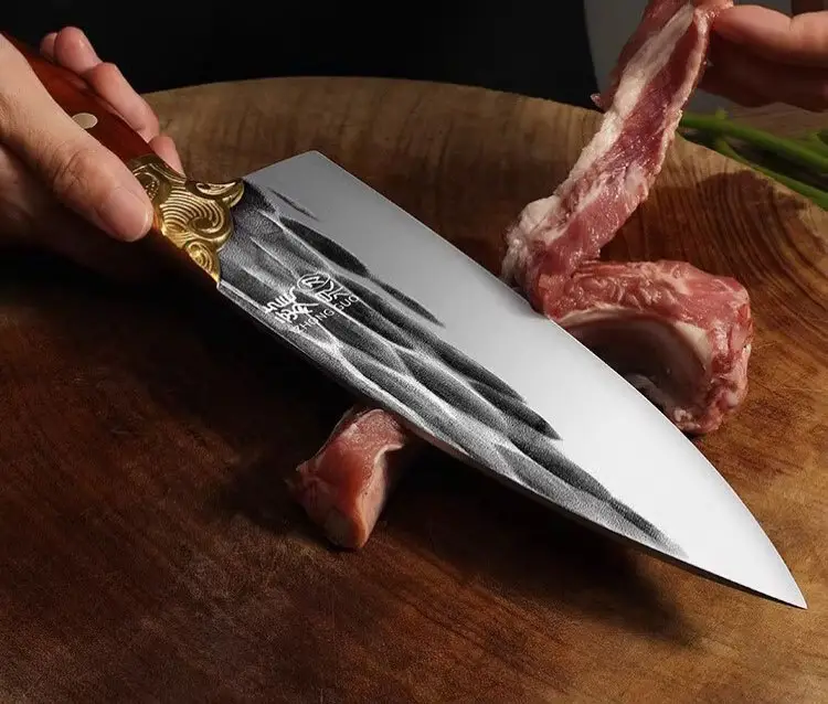 kitchen knife chef knife kitchen meat knife stainless steel forging master kitchen knife slicing killing fish boning split knife with gift boxed details 3
