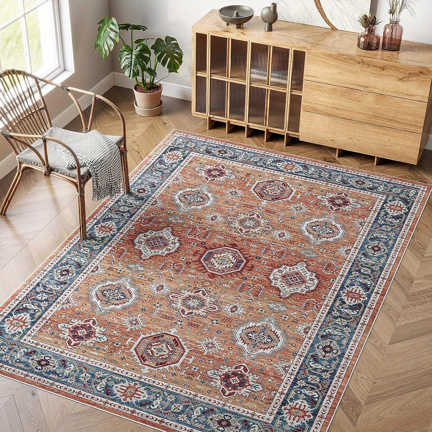 Boho Celestial Area Rug Non slip Carpet Bedroom Living - Temu