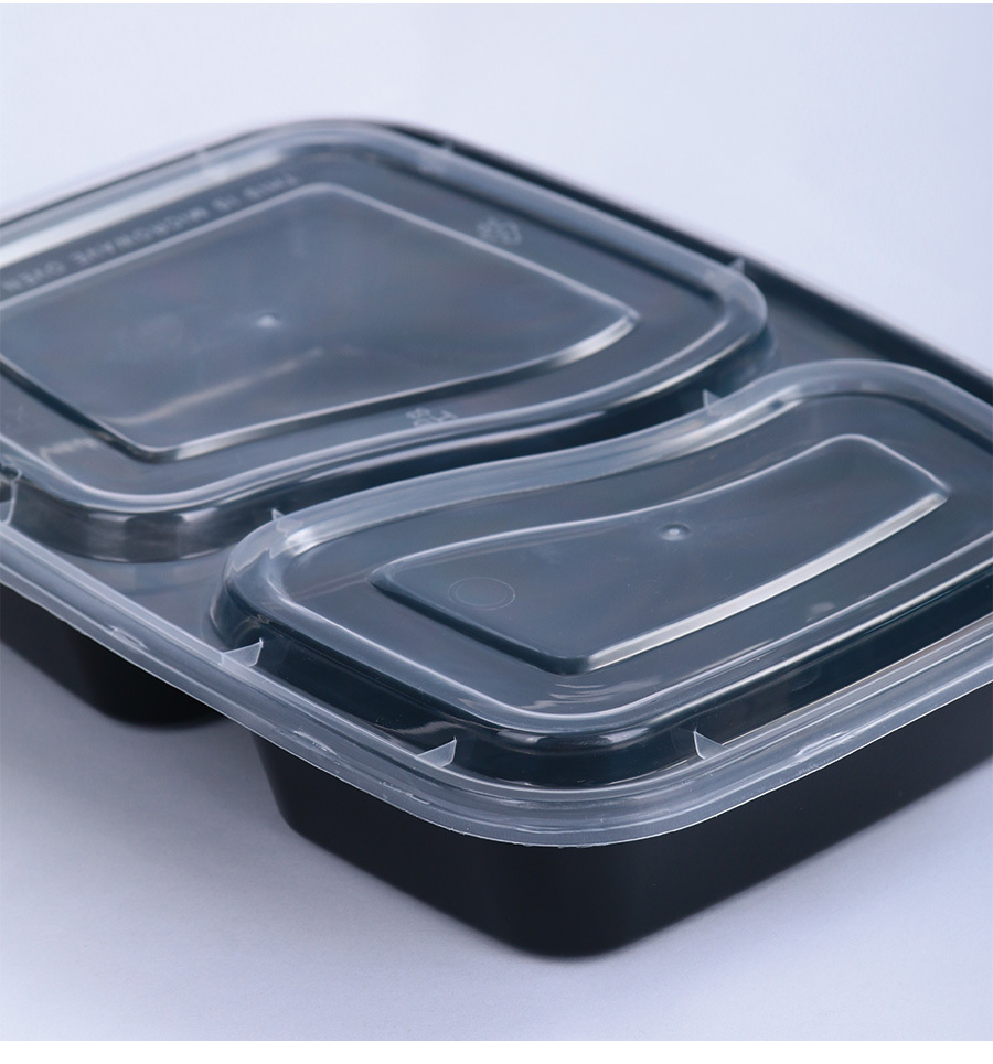 30 50pcs 30oz plastic black containers with lids food storage containers with covers bpa free stackable leakproof bento boxes microwaveable   containers kitchen gadgets kitchen accessories home kitchen items details 0