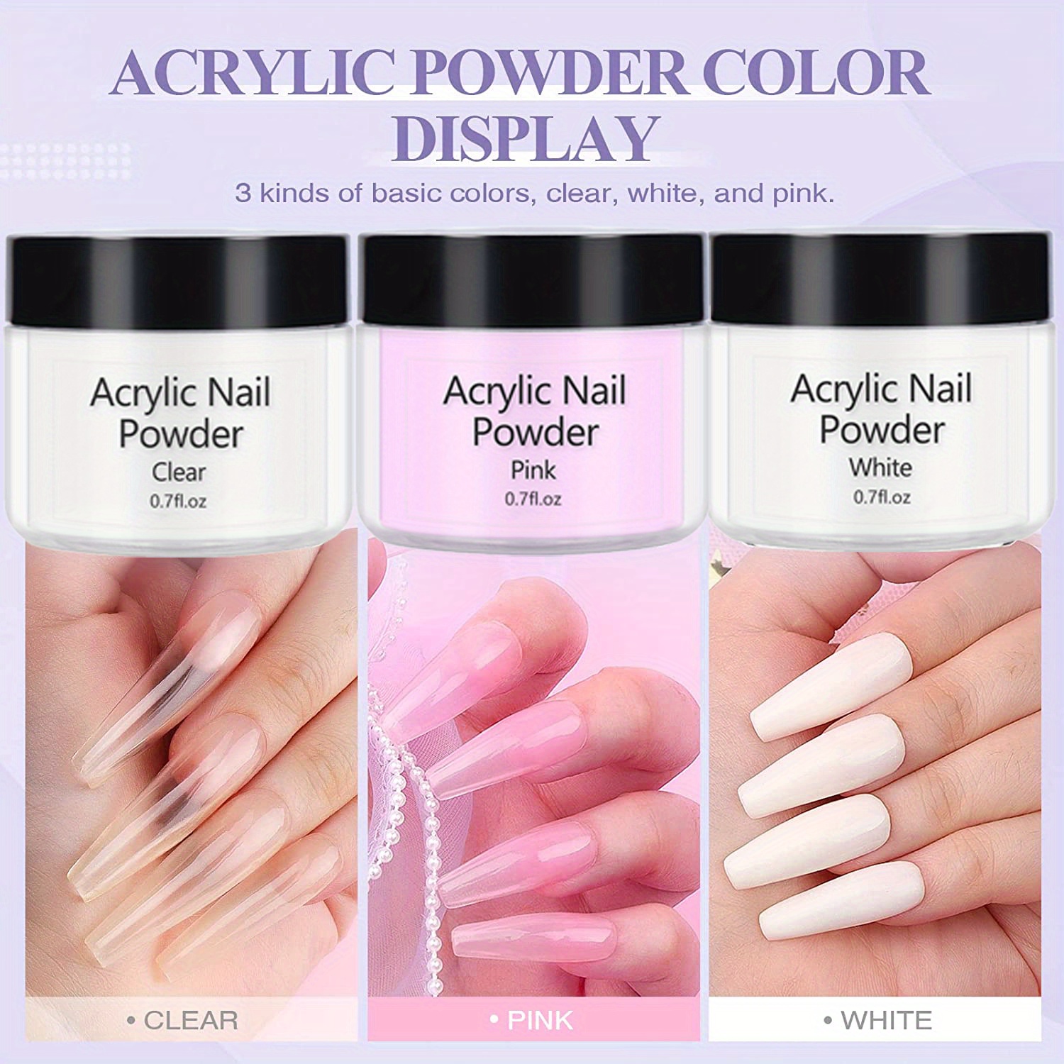 Acrylic Nail Kit Acrylic Powder and Liquid Set, Monomer Liquid Set