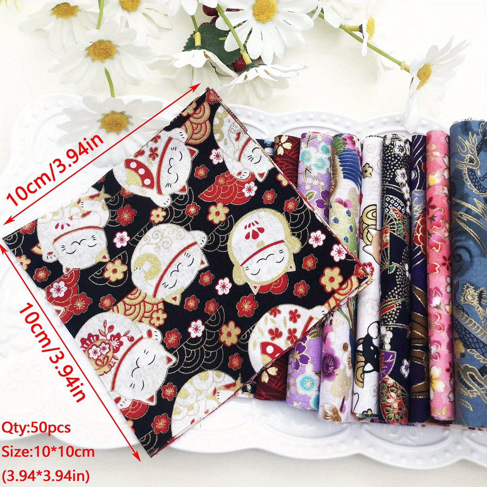  40 Pcs 10 x 10 Inches Cotton Fabric Bundle Squares Precut  Fabric Squares Multi Color Floral Fat Squares Sheets for Kids DIY Craft  Quilting Sewing (Vintage Patterns) : Arts, Crafts & Sewing