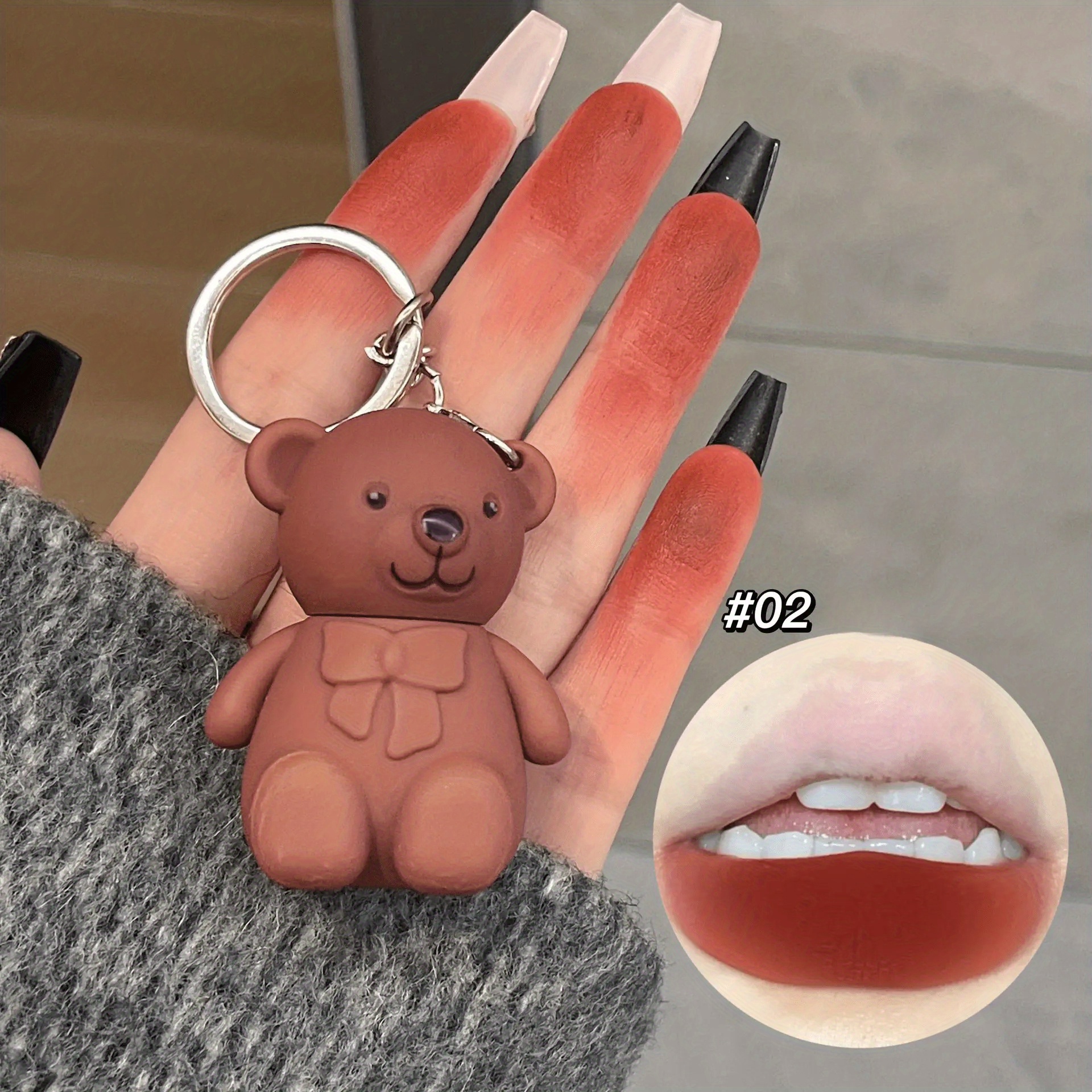 Mini Teddy Lipgloss Keychains