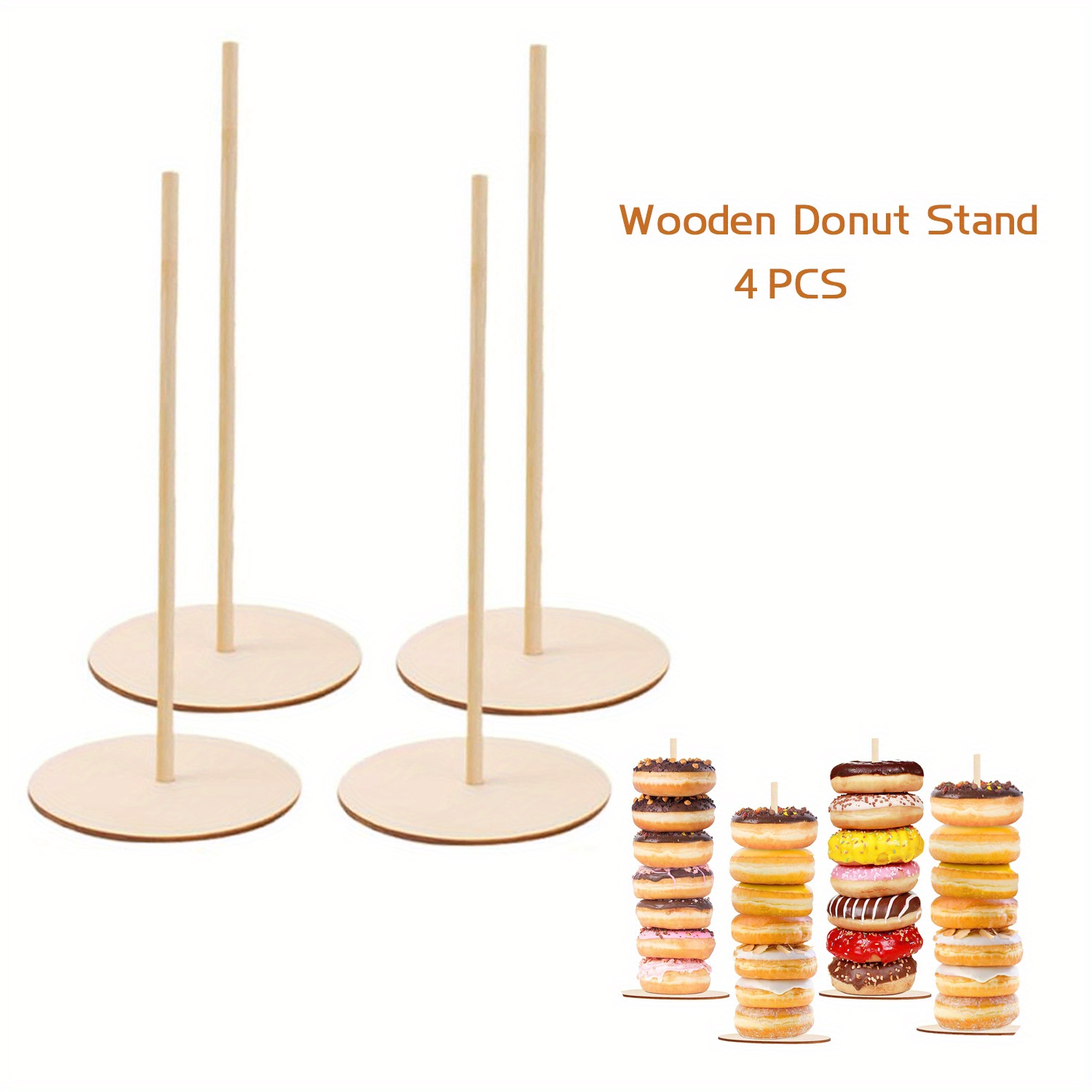 Donuts wooden stand