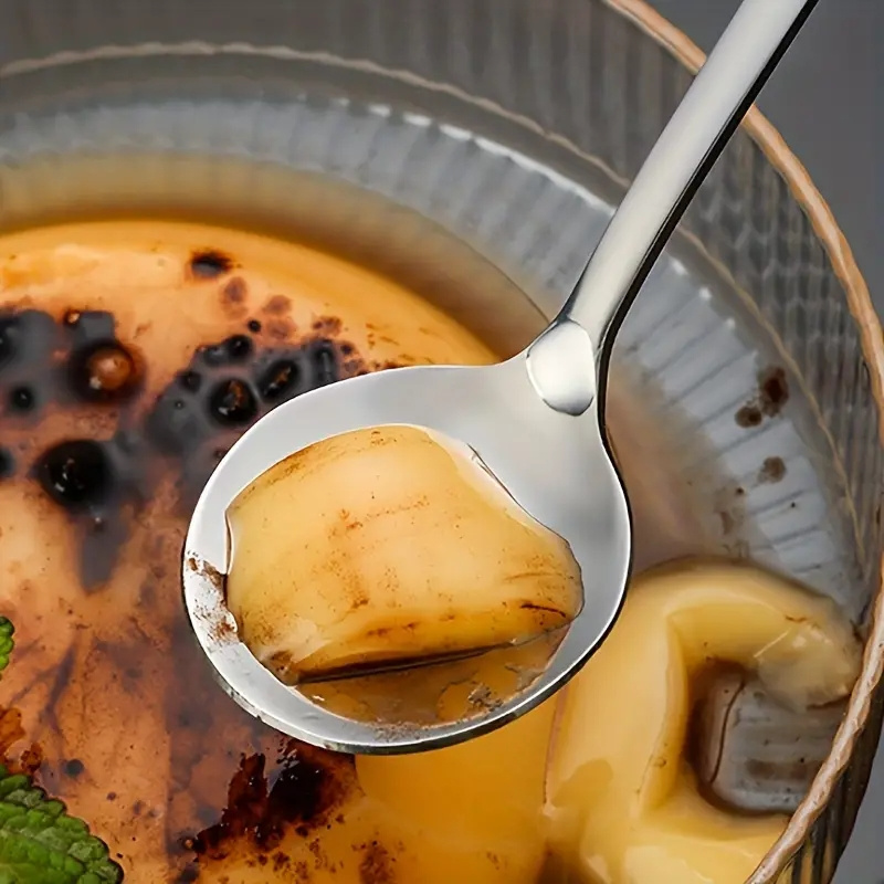 6/12 Cucchiai A Manico Lungo, Cucchiaini Da Tè Freddo, Cucchiai Da Gelato,  Cucchiaini Da Tè, Caffè, Testa Quadrata In Acciaio Inox, Per Uso Domestico,  Feste O Bar - Temu Italy