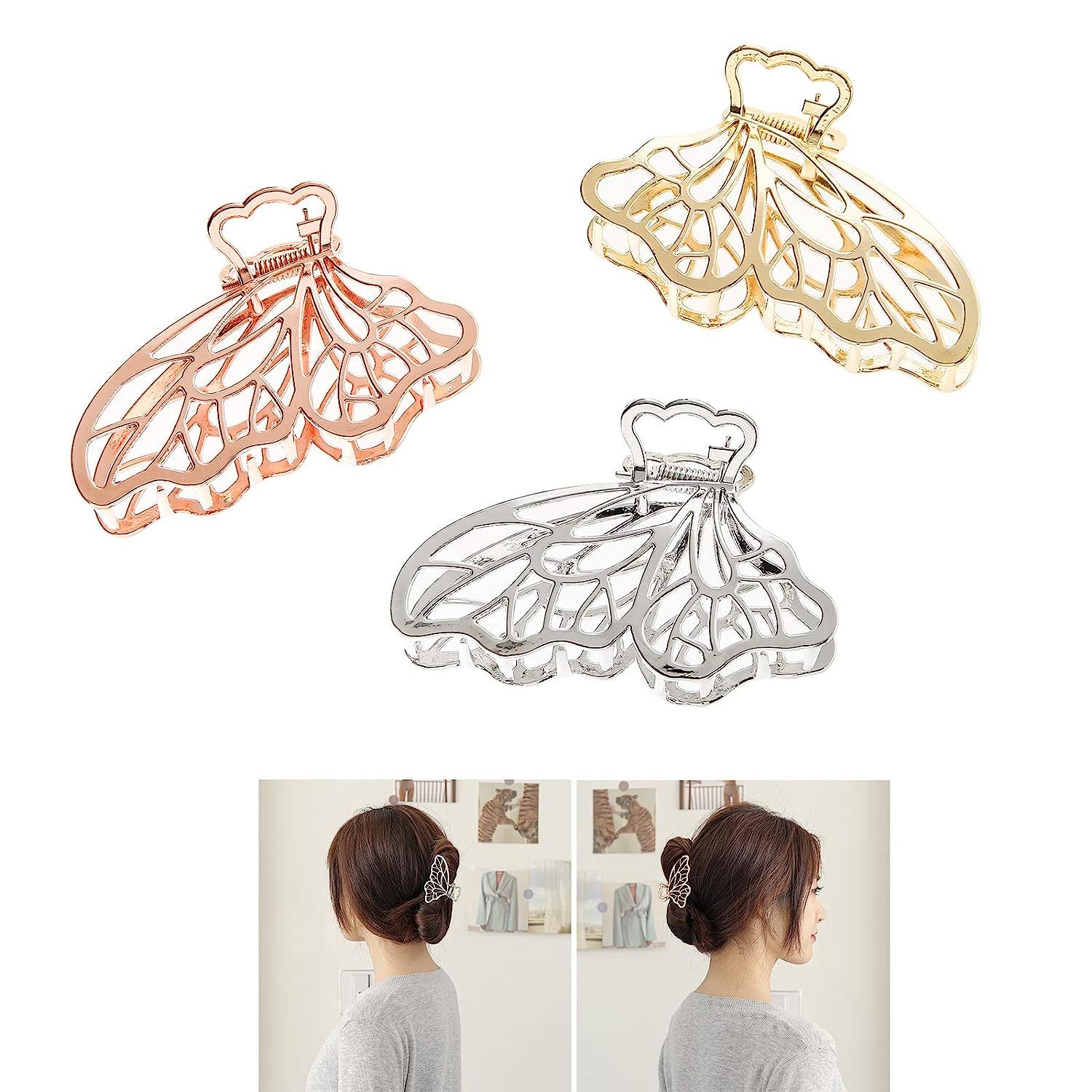 Women Large Hair Claw Rectangle Hair Clips Hairpin Crab Claw Hair  Accessories CA