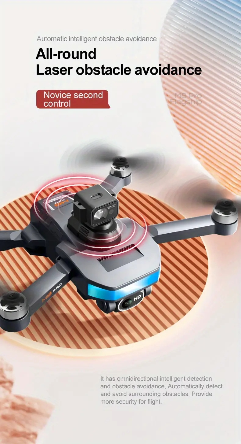 m8 pro gps brushless optical flow laser obstacle avoidance drone christmas childrens gift assembly flying model toy details 2