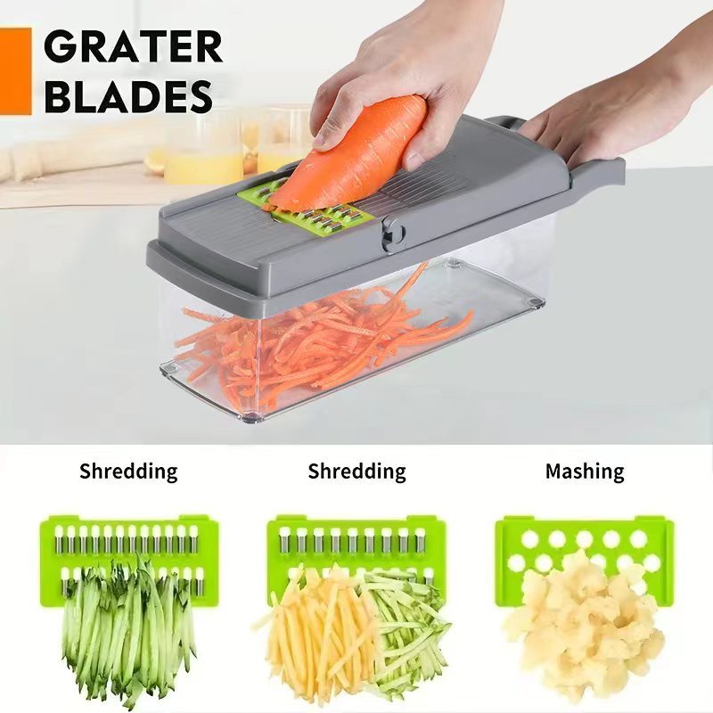 Tiitstoy Kitchen Multi-Purpose Vegetable Cutter Pepper Chopper Cut Fruit  and Vegetable Beans and Potatoes Multi-Purpose Machine without Grinding  Hands 