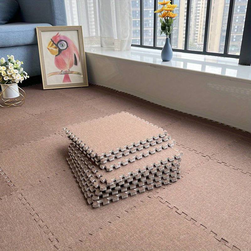 16 Pieces Foam Floor Mat Square Interlocking Carpet Tiles Play Mat
