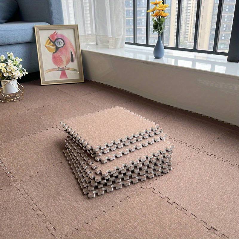 Thickened Plush Foam Interlocking Floor Mat Fluffy Square - Temu