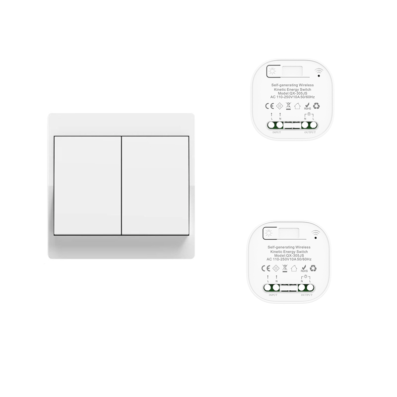 Interrupteur sans fil auto-alimenté, télécommande sans fil pour lumières et  appareils électriques, étanche et sûr, peut être installé directement (1