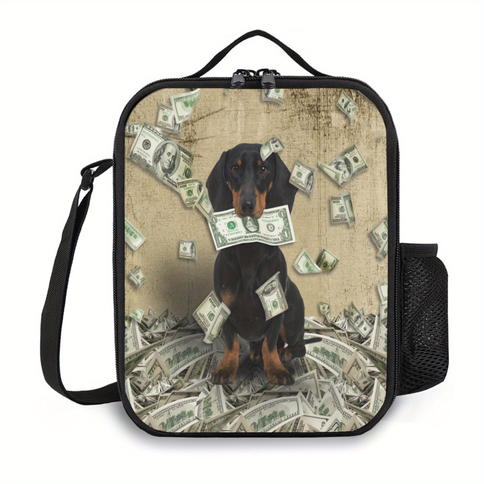 3D Animal Printed Lunch Bag Funny Pattern Insulated Tote Waterproof Organizer