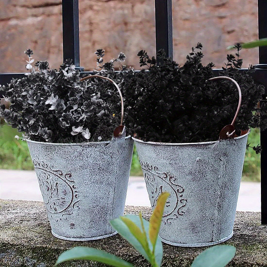 8 Bundles Artificial Flowers Outdoor Fake Plants Artificial Temu