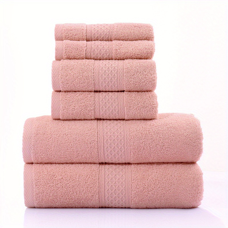 Bath Towel Washcloth Cotton Towel Set, Solid Color Soft Absorbent Towels,  Multipurpose Use For Hotel, Bathroom, Shower, Spa, Sauna, Multi Color  Options - Temu