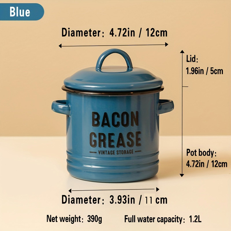 Bacon Grease Container Ceramic Butter Dish With Lid For Temu