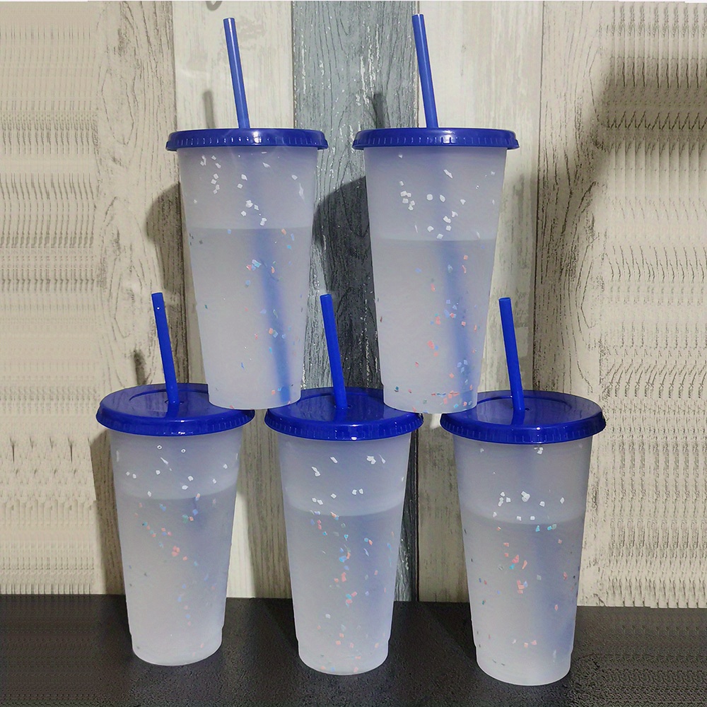 Color Changing Plastic Drinking Cup With Lid Straw Reusable - Temu