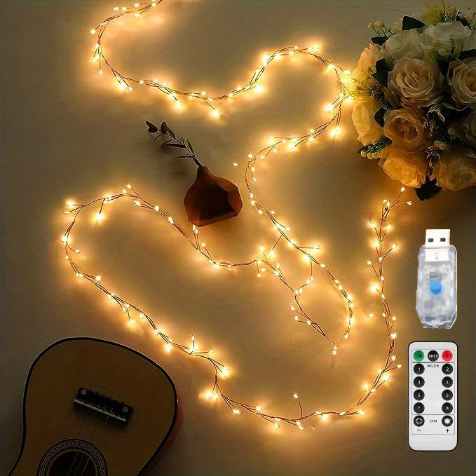 Led Fairy Tale Lamp, 8 Flashing Modes, Usb Remote Control With