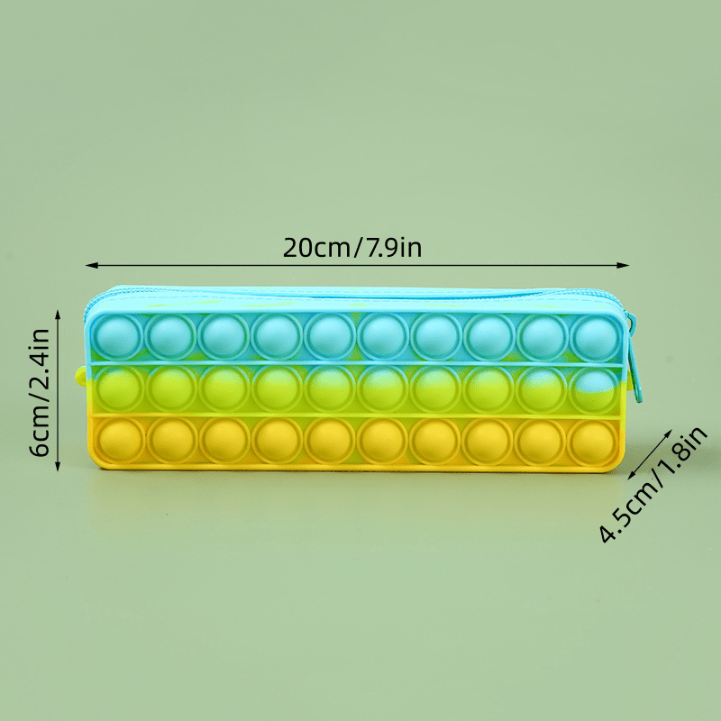 1 Pieza Estuche Lápices Silicona Colores Mezclados Burbujas - Temu