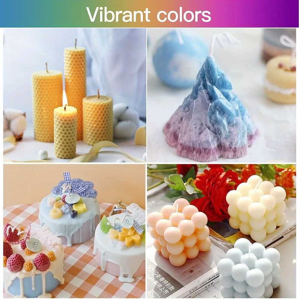 Handmade Candle Dye DIY Vegetable Candle Dye Chips Safe Natural Scented Candle  Making Dye Block for Beeswax Jelly Wax 