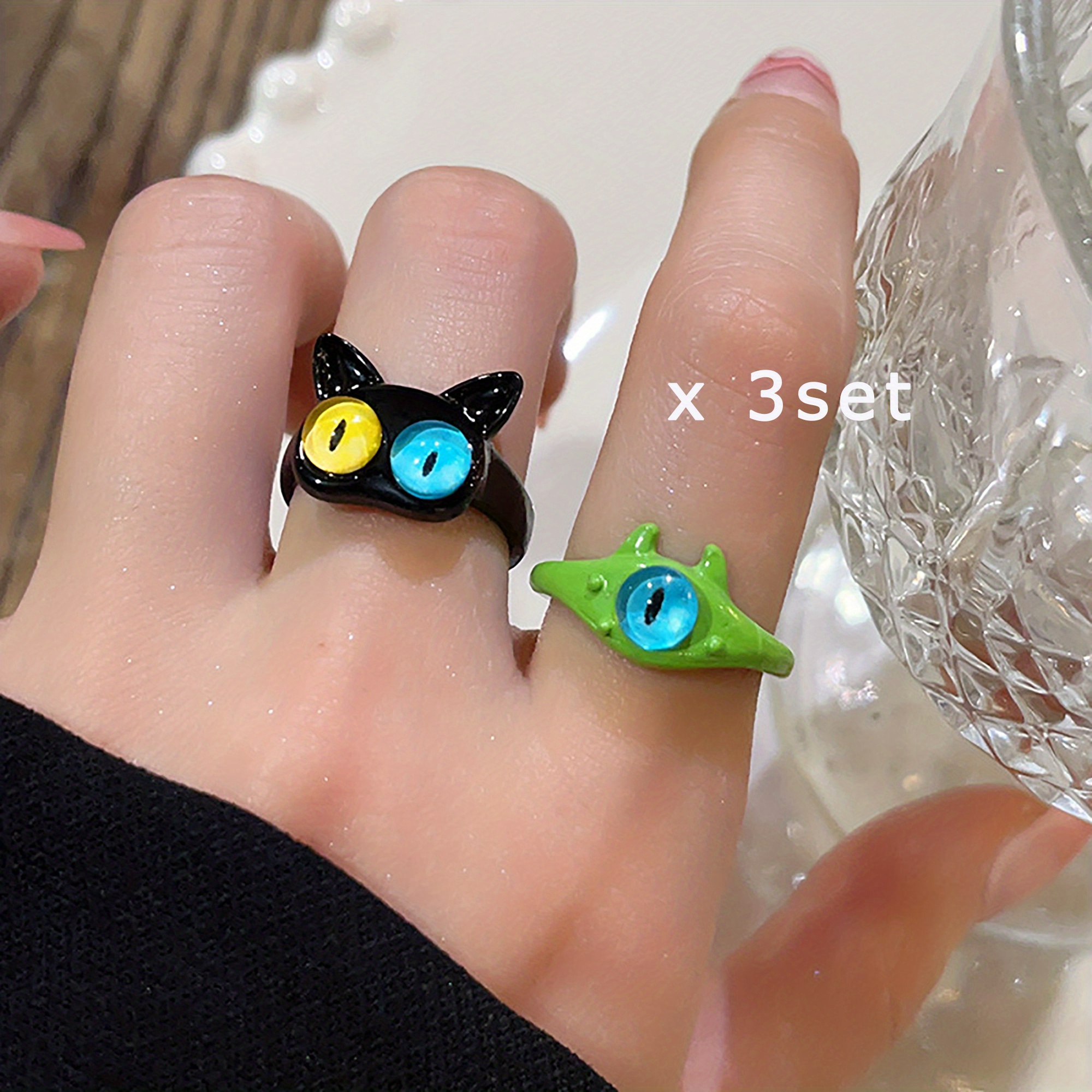 Gothic Jewelry Adjustable Vintage Cat Ring Fashion Animal - Temu