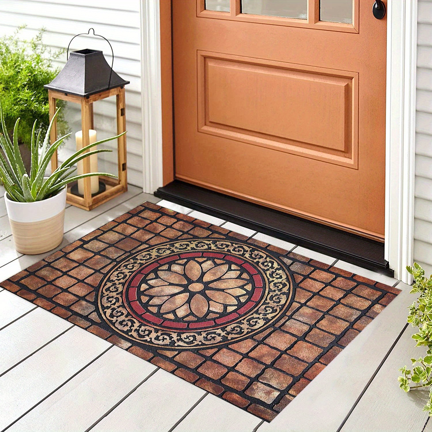 Entrance Door Mat, Large Entry Way Doormat Front Door Rugs Outdoors Heavy  Duty Welcome Mat, Non Slip Rubber Back Low Profile For Garage, Patio, High  Traffic Area, Rectangle Style - Temu