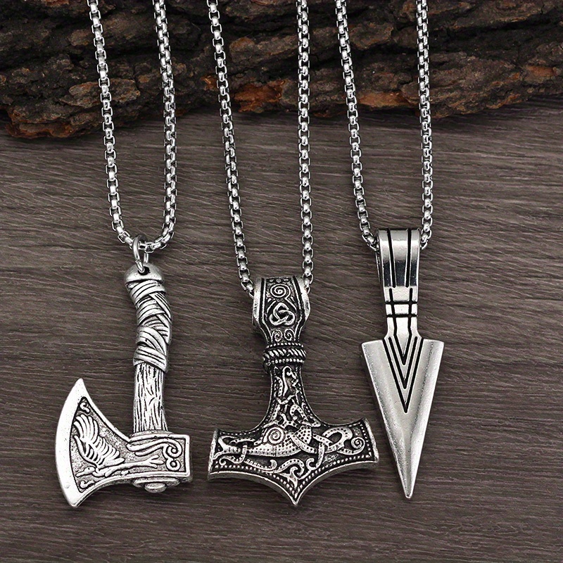 Nordic Fashion Men's Hammer Pendant Necklace Norse Slavic - Temu