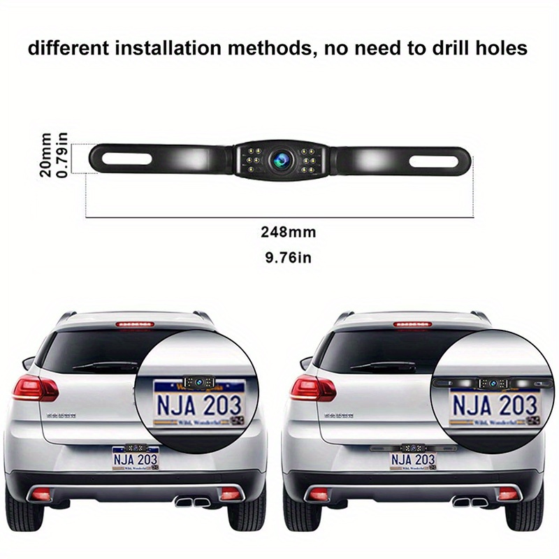Hd Digital Wireless License Plate Backup Camera Kit Ips Temu