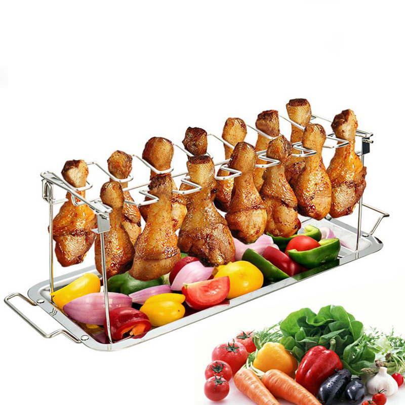 Stainless Steel Chicken Thigh Rack 14 Slots Chicken Grill Temu
