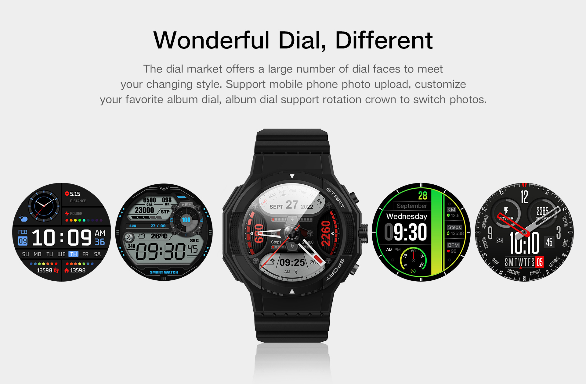 Smartwatch HM03 de grado militar, con GPS de triple posicionamiento.  Monitor cardiaco y de O2. Notificaciones de apps.