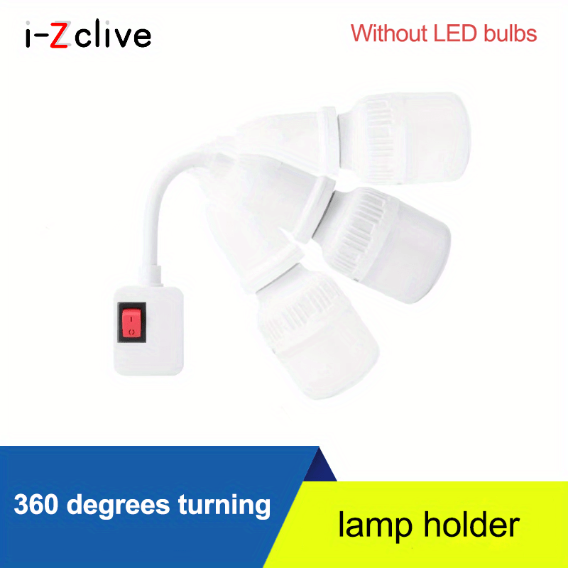 1pc 360 degrees turning lamp holder led universal plug smart socket e27 room lamp holder details 0