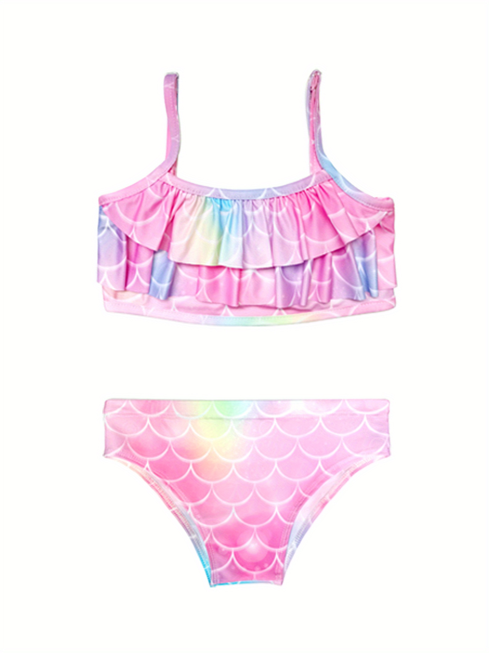 Girls Bikini Swimsuit Mermaid Tails Swimming Princess - Temu