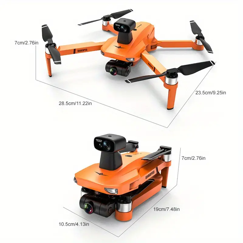 kf102 orange grey upgraded obstacle avoidance gps remote control drone with hd dual camera 1 battery 32g memory card 2 axis self stabilizing electronic anti shake gimbal brushless motor wifi fpv details 25