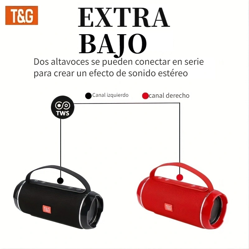 Mini Altavoz inalámbrico portátil Bluetooth Estéreo Bajo USB / TF / Radio  FM usa